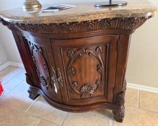 Stone Top Credenza