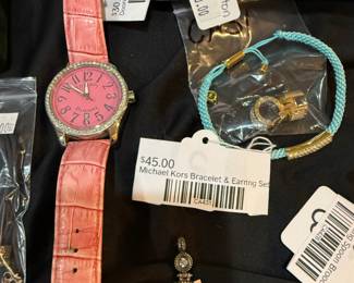Michael Kors Bracelet & Earring Sets, Dooney & Bourke Pink Watch