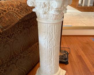 Plaster Pillar Plant Stand