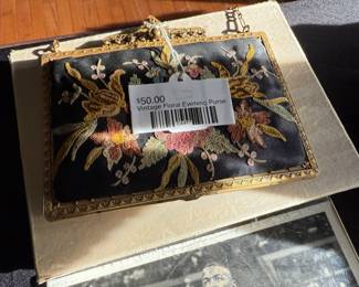 Vintage Floral Evening Purse