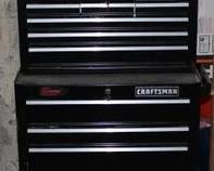 Craftsman Toobox, with tools and items in drawers, with keys