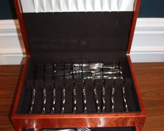 flatware set in storage case