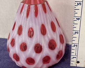 5" Cranberry opalescent