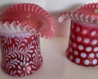 Cranberry Daisy & Fern & Coin Dot 8" Hats
