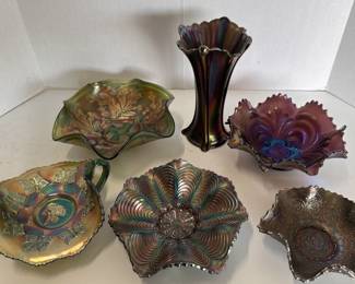 Amethyst Carnival Glass