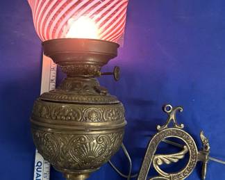 Cranberry Swirl Wall sconce