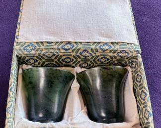 Chinese jade cups