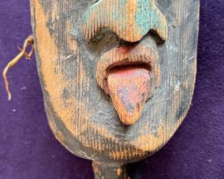 Northwest coast mask rattle