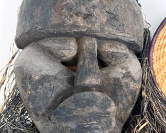 1950s wooden African tribal mask