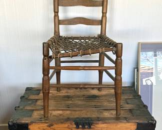 Vintage trunk + chair