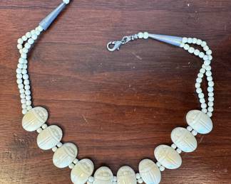 Egyptian scarab necklace