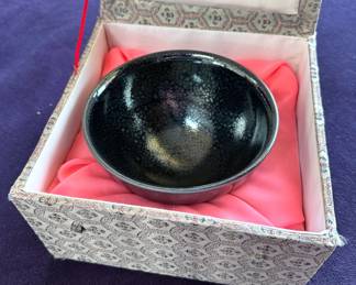 Japanese Tenmoku ceramic bowl