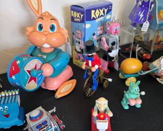 Collection of vintage metal toys