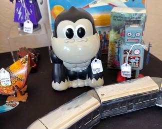 Collection of vintage metal toys