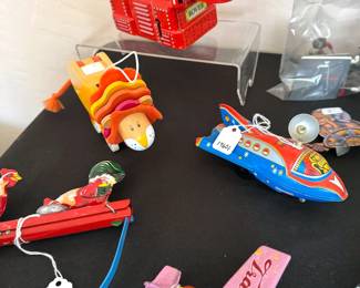 Collection of vintage metal toys