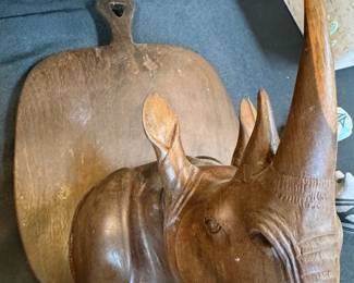 Wooden rhino
