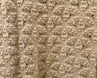 antique crocheted coverlet