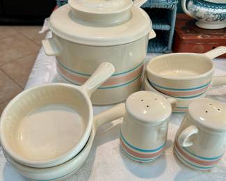 McCoy soup tureen, bowls, salt/peppee