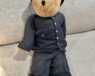 large bear in an English Bobby uniform