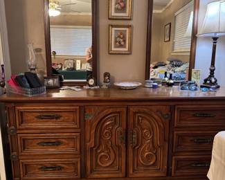 Dresser with mirrors