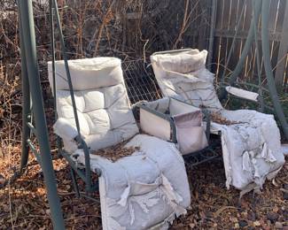 Lawn swing needing new cushions