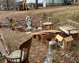 Outside decor and some furniture.