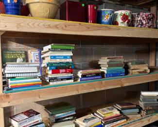 Adult books. Plant potters.