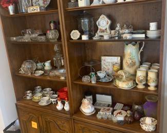 Lots of collectibles and both bookcases