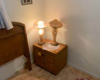 Art deco mushroom lamps