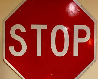 Large Particle Board Decorative STOP Sign.