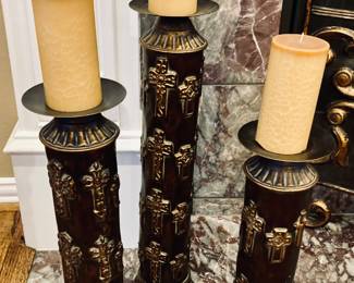 Large Floor Candleholder Set.