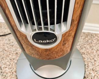 Lasko 42" Wind Curve Tower Fan with Ionizer and Remote, 2554, Gray/Woodgrain