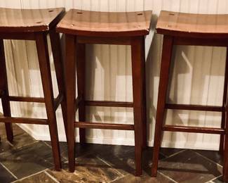Pier 1 Imports, Wooden Backless Bar Stools.