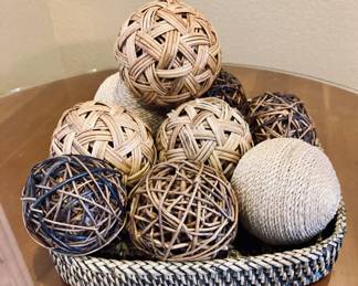 Decorative Wicker Balls.
