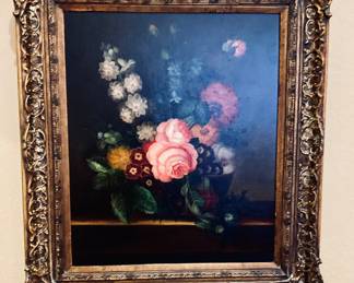 Large Floral Still Life Frame Wall Art.