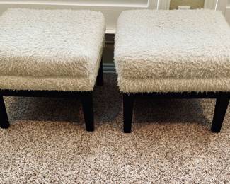 Mid Century Matching Ottoman w/Boucle' Fabric.