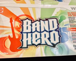 Wii Band Hero in Box. Includes Guitar/Drum Kit/Microphone and Game.