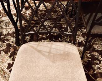 Napa Ridge Oval Table Iron Legs and 4 Iron Side Chairs. w/Leaf 72" x 48".