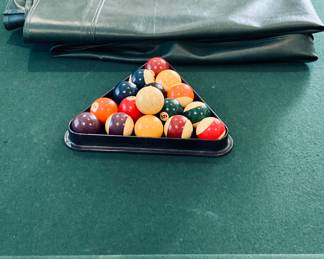 Beach Manufacturing 8ft. Pool Table/Ping Pong Table. Including Paddles/Balls/Cue Sticks and Vinyl Cover.