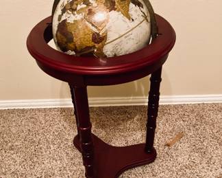 Large Wood Globe Stand.