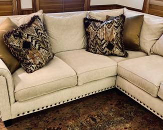 Large Upholstered Living Room Sofa Sectional. 13ft. x 8ft. Beautiful. Top Condition.
