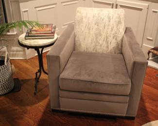 One of a pair of Vanguard "Garvey" chairs
