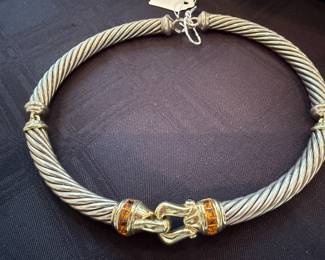 David Yurman sterling and 14k necklace