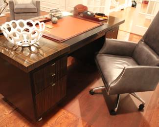 Century contemporary desk with Hancock & Moore leather desk chair