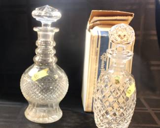 St Louis? decanter & Waterford decanter with box