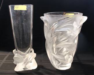 Lalique Orchidee & Martinets vases