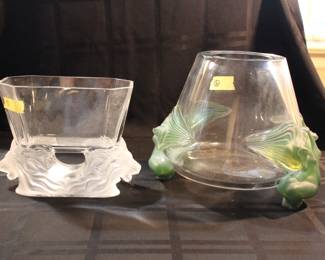 Lalique "Venise" & "Antinea" vases