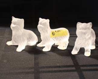 Lalique Yorkshire terrier figures