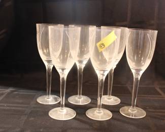 Set 6 Lalique Ange de Reims angel stem ware