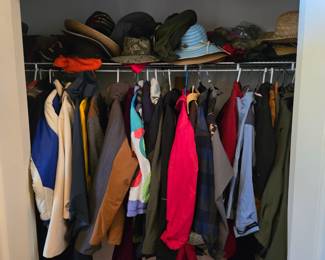 Jackets, coats, hats